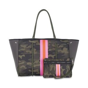 NWT Haute Shore Greyson Showoff Neoprene Tote Bag (Camo and Pink)